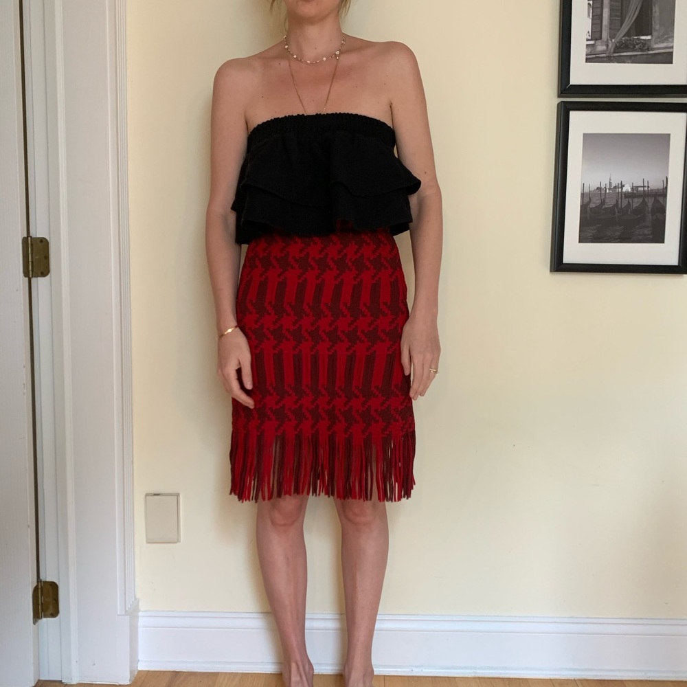 Club Monaco Fringe Skirt